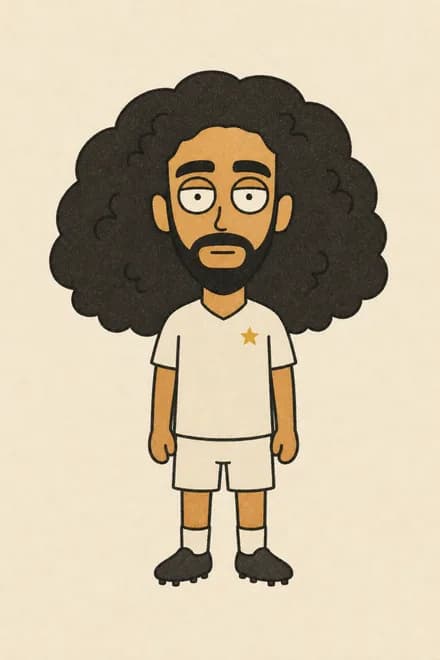 Cucurella, desenhado no estilo do Fut Gibi