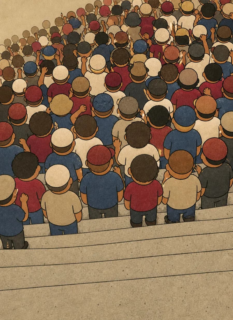 O maior público da história para um jogo entre clubes terminou em 0 a 0 — painel 3 de 6