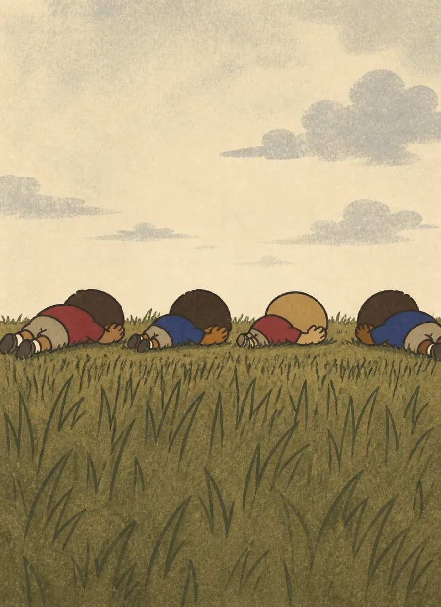 Uma final parou porque um enxame de abelhas invadiu o campo — painel 4 de 6