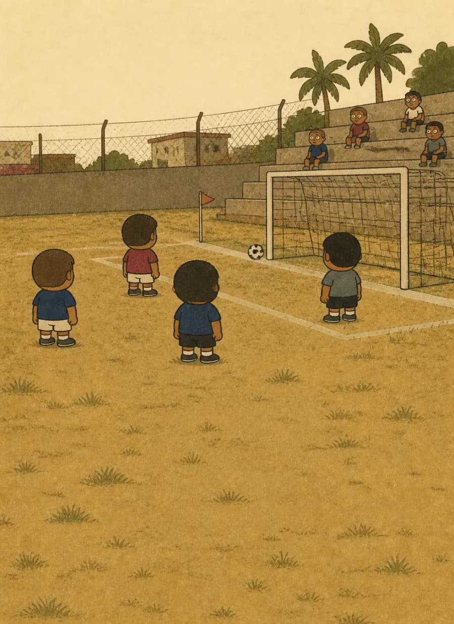 O gol foi feito pelo gandula, e a arbitragem validou — painel 2 de 5