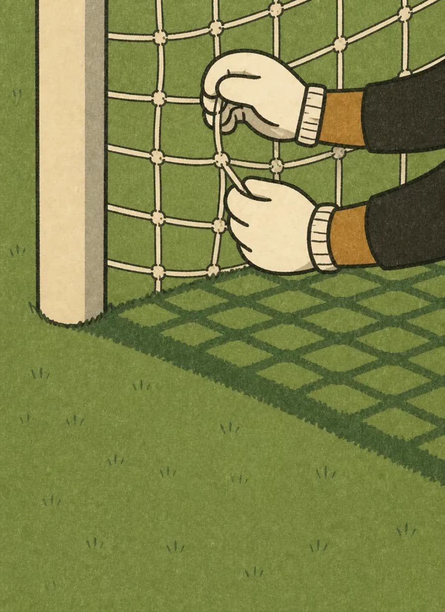 O gol foi feito pelo gandula, e a arbitragem validou — painel 4 de 5