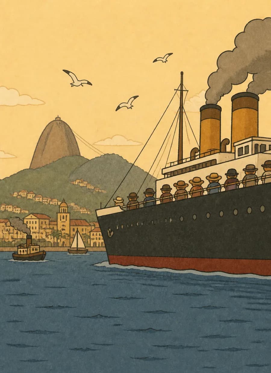 A grande área chegou ao Brasil na bagagem de um rapaz de 21 anos — painel 3 de 6