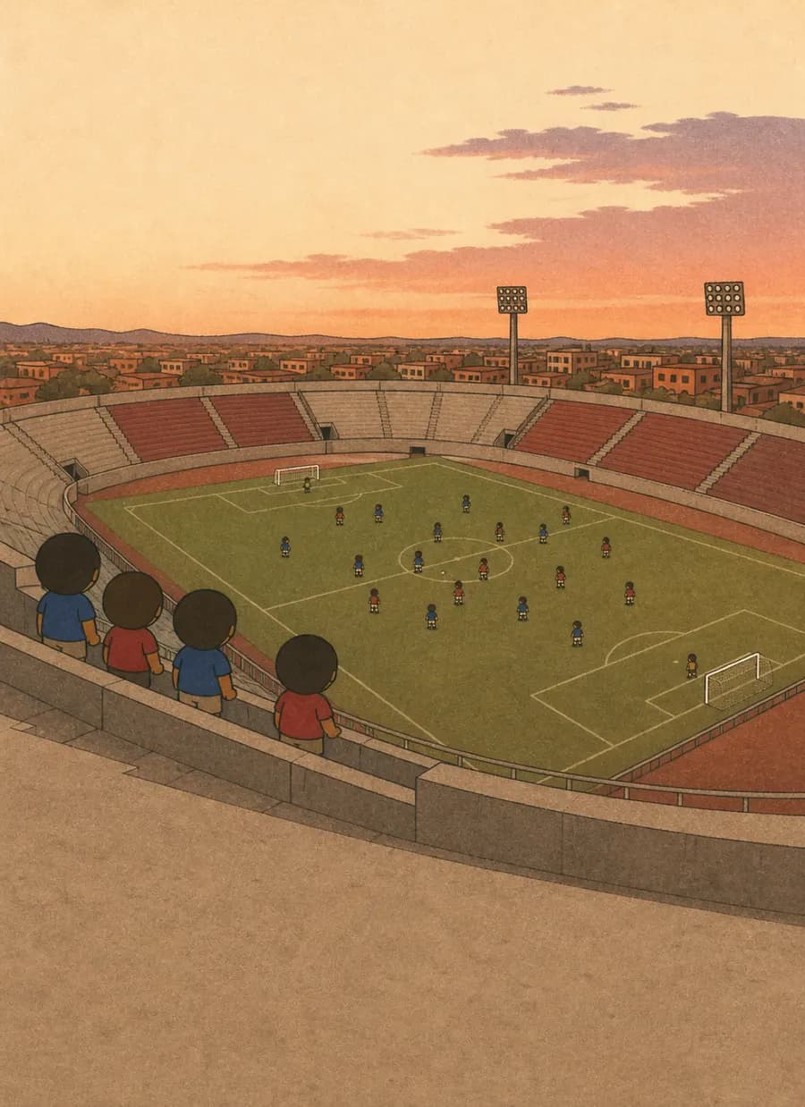 Vinte e quatro mil pessoas num estádio viram a mesma coisa no céu, e ninguém explicou — painel 2 de 6