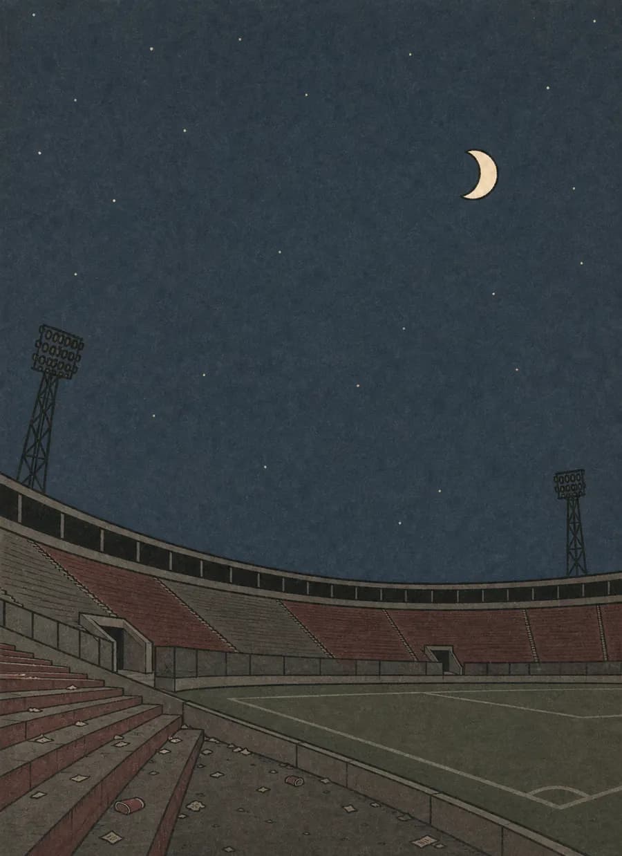 Vinte e quatro mil pessoas num estádio viram a mesma coisa no céu, e ninguém explicou — painel 6 de 6