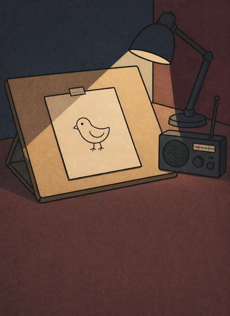 Um desenhista só criou o Galo, a Raposa, o Coelho e o Canarinho — painel 5 de 6