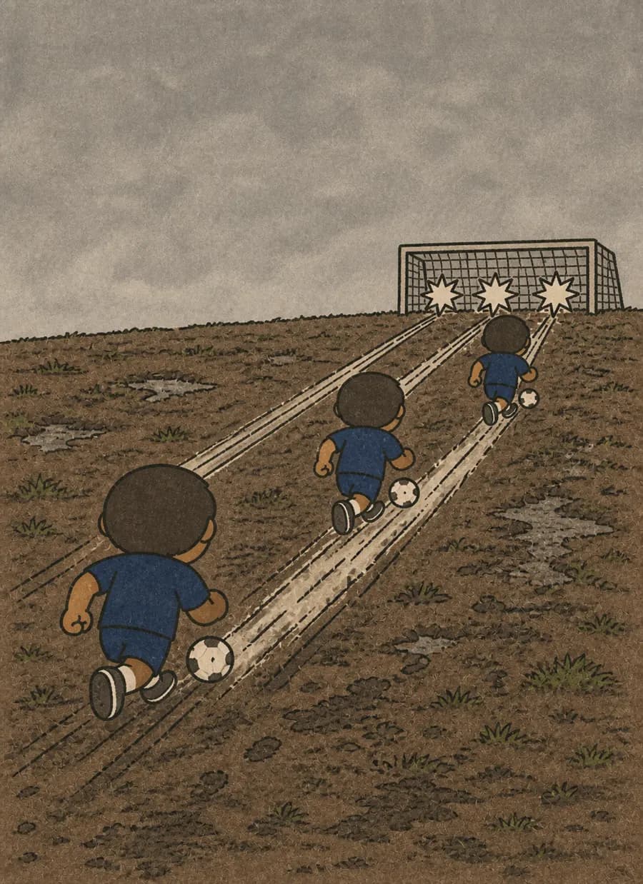 Três gols em noventa segundos, e o recorde levou 40 anos para ser reconhecido — painel 3 de 6