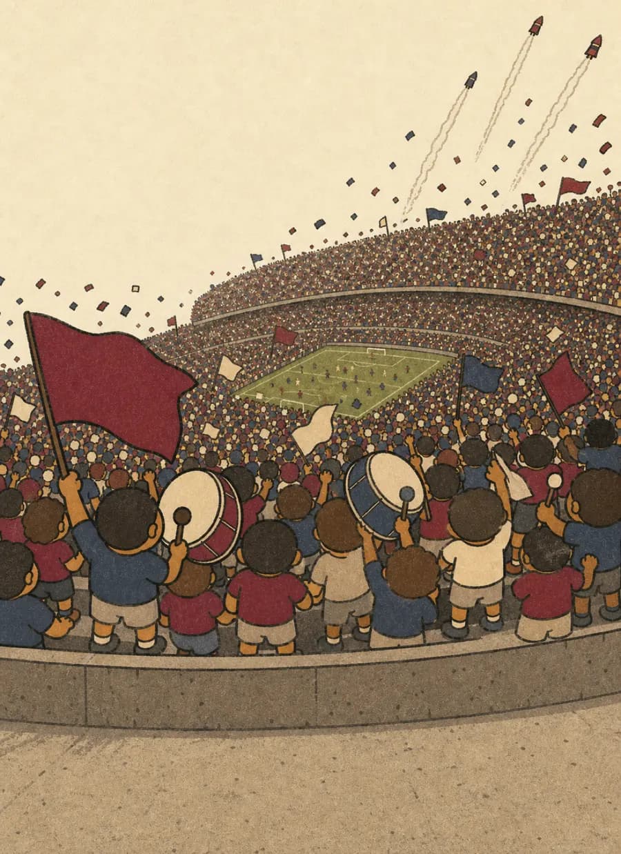 A primeira torcida organizada da Europa tem nome em português — painel 2 de 6