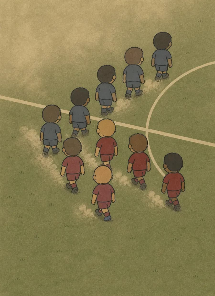O estádio onde os dois times jogam em hemisférios diferentes — painel 4 de 6