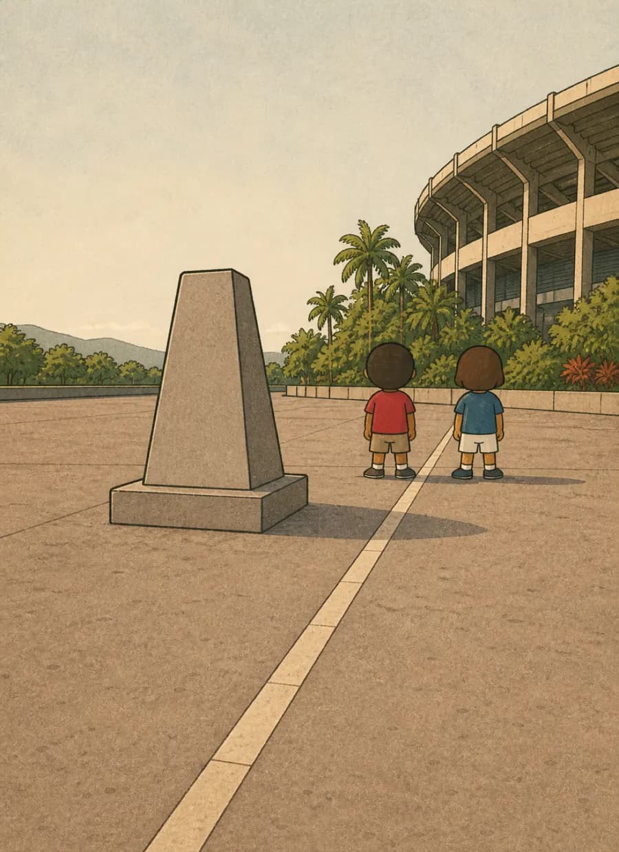 O estádio onde os dois times jogam em hemisférios diferentes — painel 5 de 6